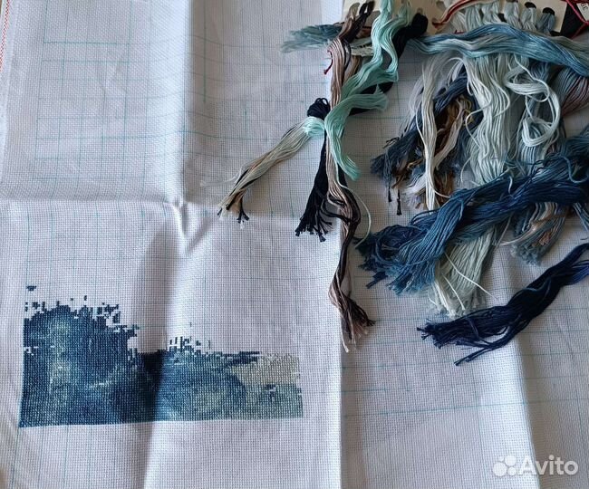 Вышивка белые лебеди