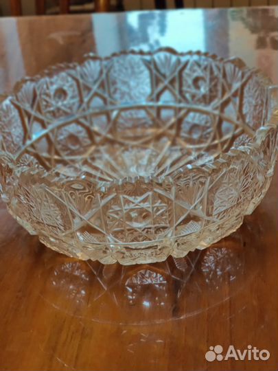 Ваза салатник СССР хрусталь