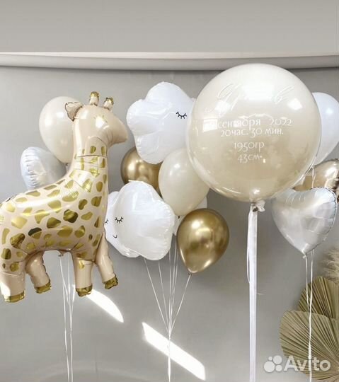 Воздушные гелиевые шары на выписку