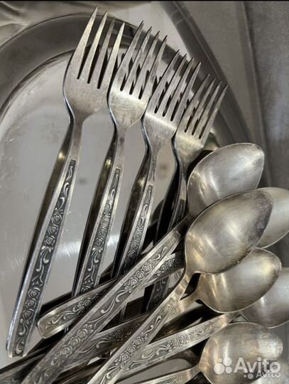 Мельхиоровые вилки ложки СССР