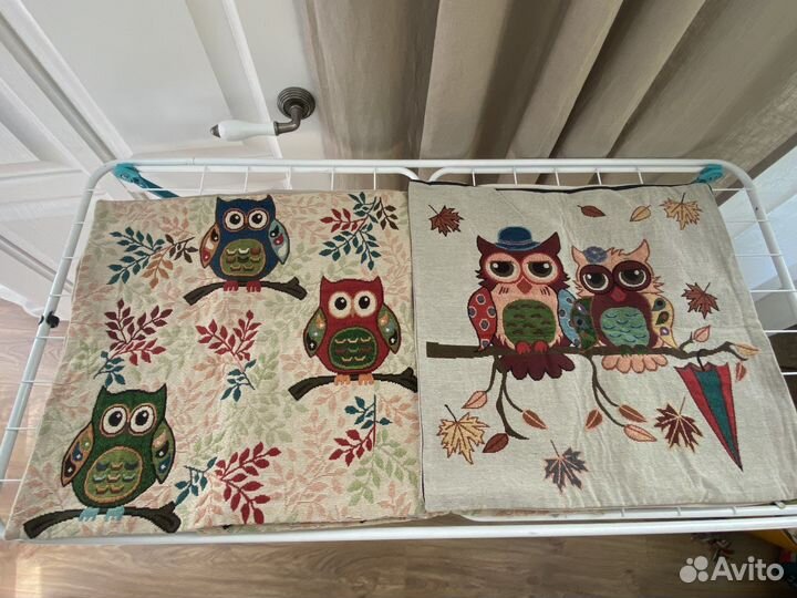 Чехлы на подушки декоративные сова осень габилен