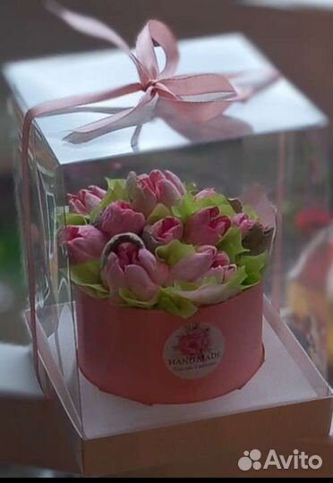 Букет из зефирных тюльпанов