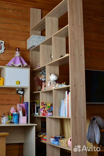 Перегородка-полка для зонирования, стеллаж