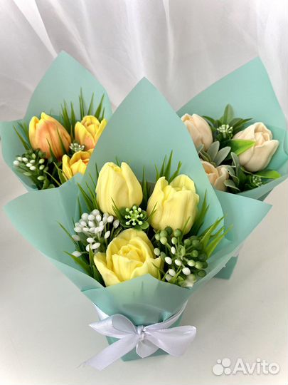 Букет тюльпанов из мыла