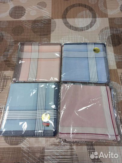 Носовые платки мужские (набор), 12 шт