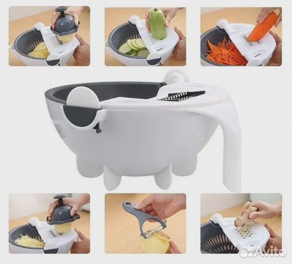 Многофункциональная вращающаяся овощерезка Wet Bas