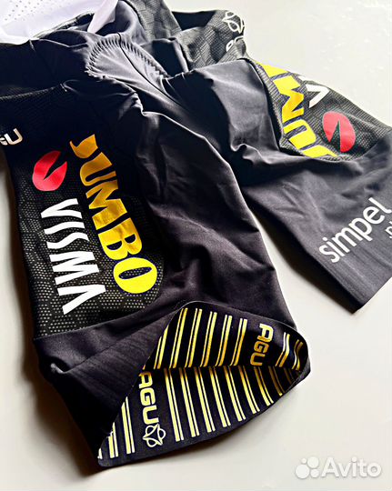Велосипедные трусы команды Jumbo Visma Оригинал