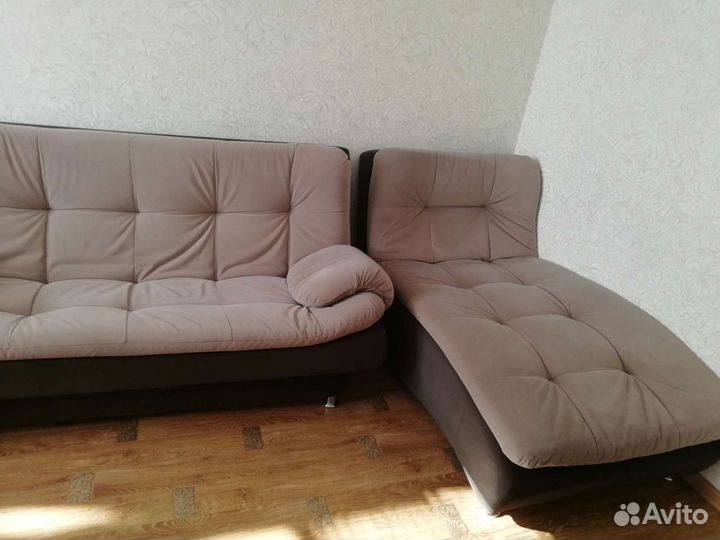 Диван, 1 кресло, оттоманка