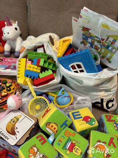 Детские игрушки/книжки/пазлы/сортеры пакетом