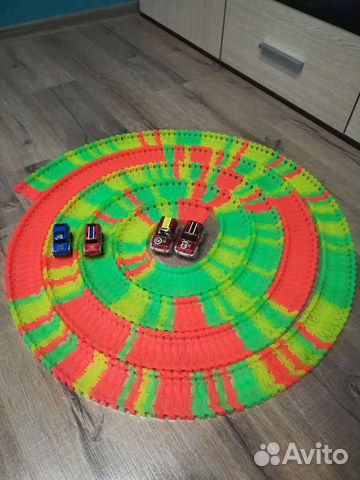 Гоночная трасса 6.5 метров, 4 машинки