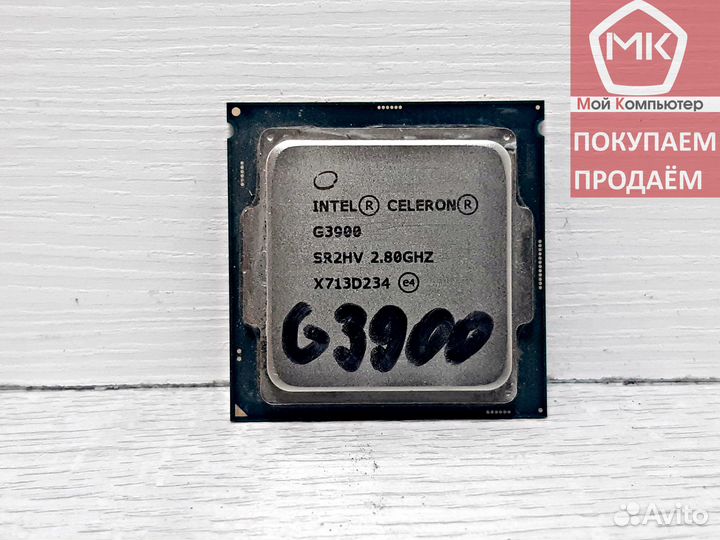 LGA1151 Celeron G3900 (2xCore, HD 510, 2.8 ггц)