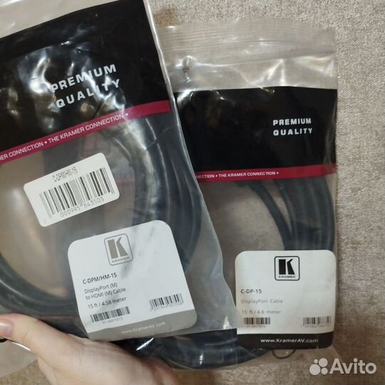 Кабель dp-hdmi, DP-DP Kramer 4,6 м