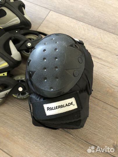Роликовые коньки rollerblade, наколенники р.38