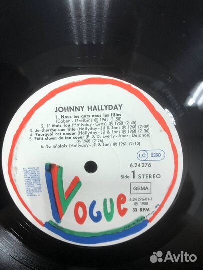 Johnny Hollyday 1980 винил Germany