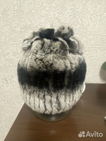 Вязаная Шапка женская новая из кролика зимняя