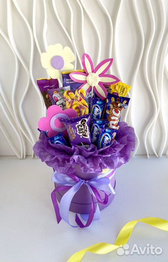 Сладкий букет из шоколадок