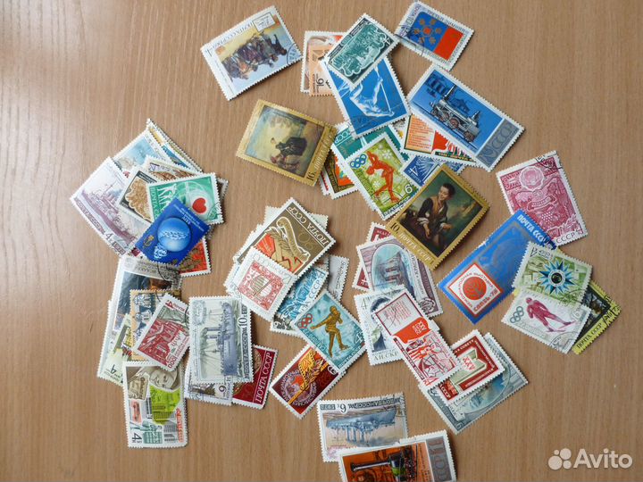 530 шт. почтовых марок времен СССР, разные страны
