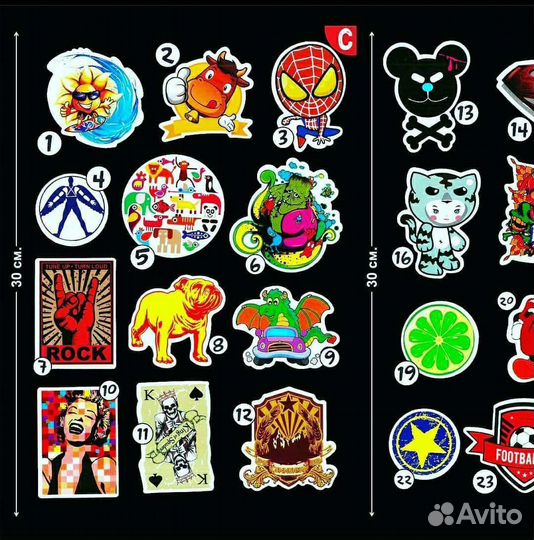Виниловый стикер, наклейка, серия С