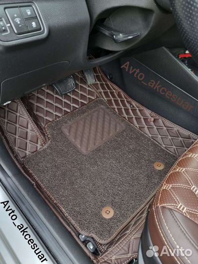 Чехлы Hyundai Solaris - Kia Rio - LADA Vesta Корич