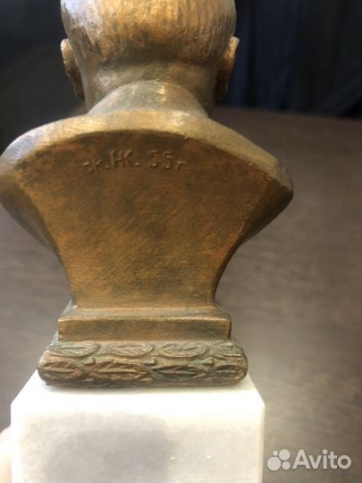 Бюст Ленина Бронза Мрамор 1955г. Оригинал