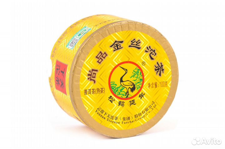 Шу пуэр гнездо «Золотая нить» (фаб. Сягуань) 100 г