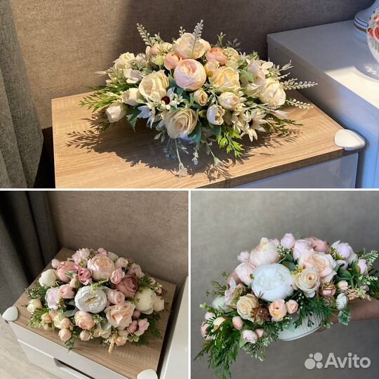 Искусственные цветы композиции