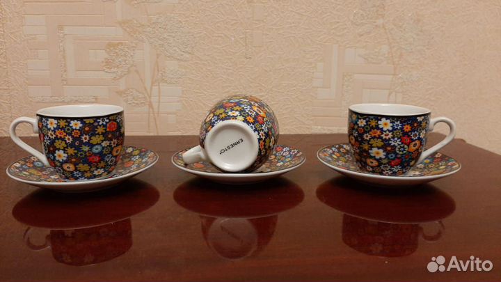 Кофейная пара, чашка и блюдце