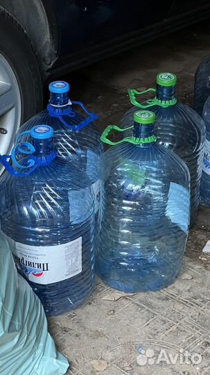 Бутыль 19 литров с ручкой и пробкой