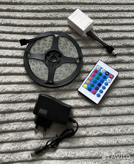 Лента светодиодная RGB с влагозащитой 5м