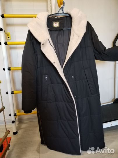 Пуховик женский зимний длинный размер 54-56