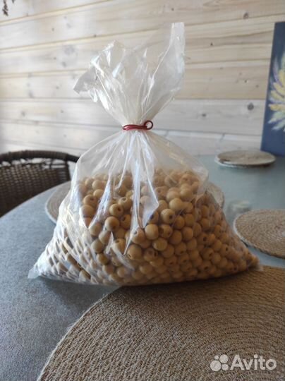 Фурнитура, деревянные бусины для бижутерии, 10 мм