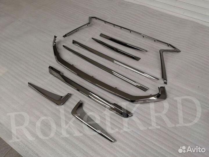 Молдинги Lexus lx 570 2016+ темный хром