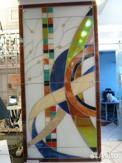 Витраж из стекла на стену