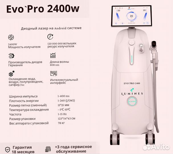 Аппарат для эпиляции Лю'Минес Эво Про 2400W