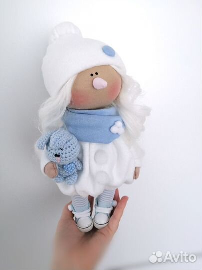 Интерьерная кукла снеговик