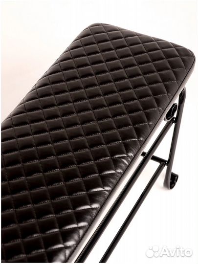 Банкетка с полкой для обуви черная