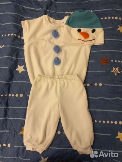 Новогодний костюм Снеговик 116см