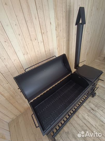Мангал Гриль 5мм с печкой для казана 12-16л