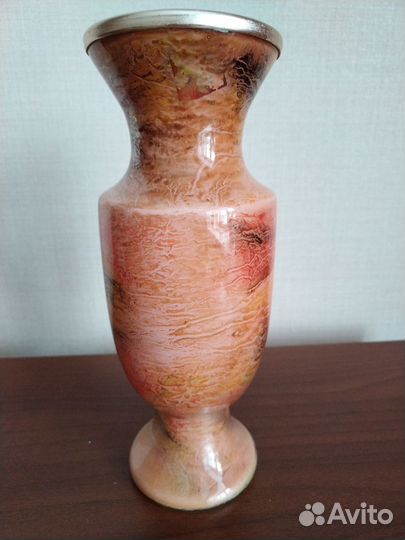 Ваза-кубок, стекло алюминий, СССР