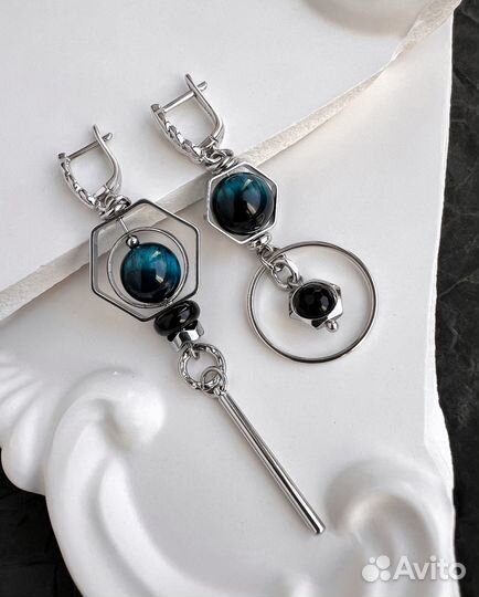 Серьги из натуральных камней