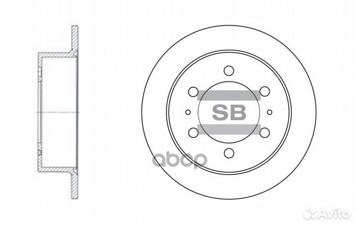 Диск тормозной передний ssangyong musso / rexto