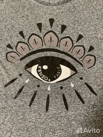 Футболка Kenzo Grey Eye Flocked Roundneck