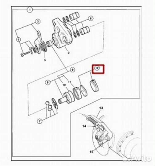 Колодки ручника Hidromek