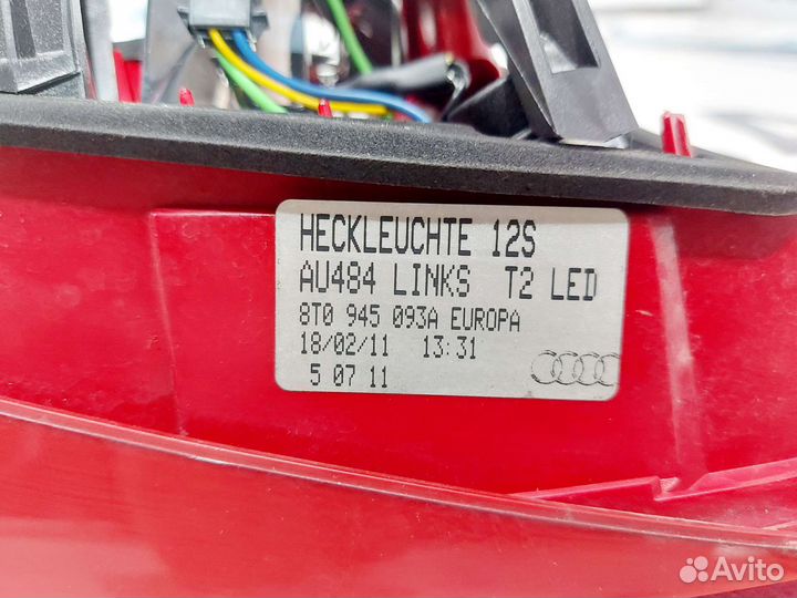 Фонарь левый Audi A5 8T