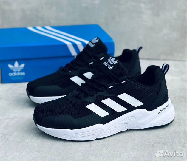 Кроссовки Мужские Adidas. Весна/лето чёрные