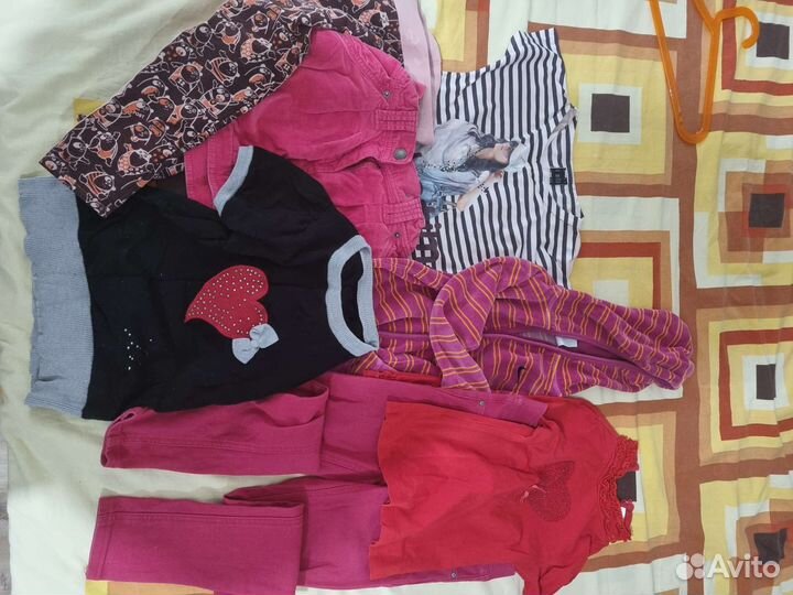 Вещи 7 пакетов на девочку 4-6 лет