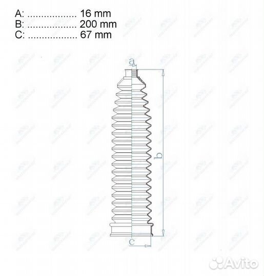 Пыльник рулевой рейки