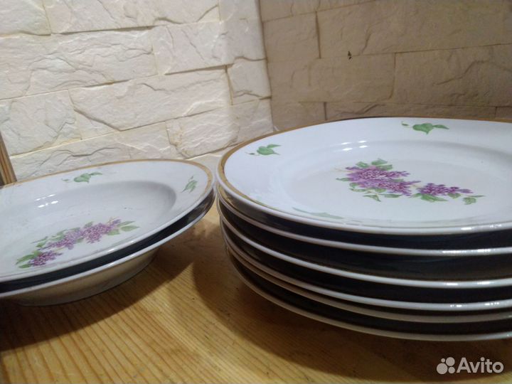 Тарелки СССР сирень дулево