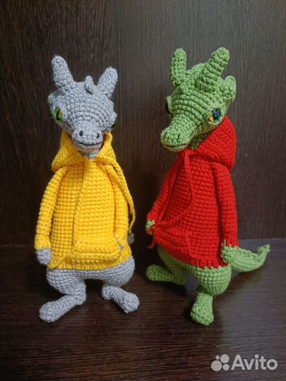 Вязаные игрушки дракон ручная работа