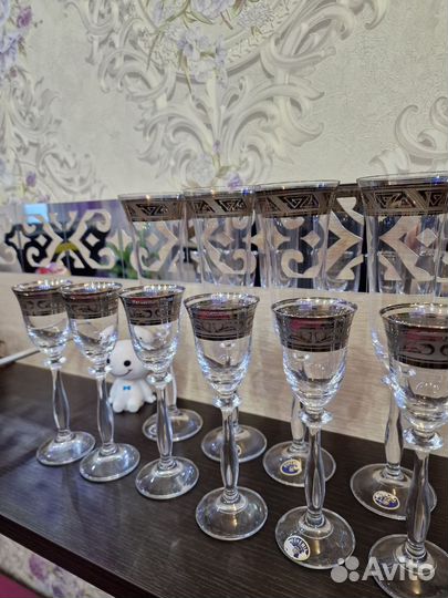Бокалы и рюмки Богемское стекло